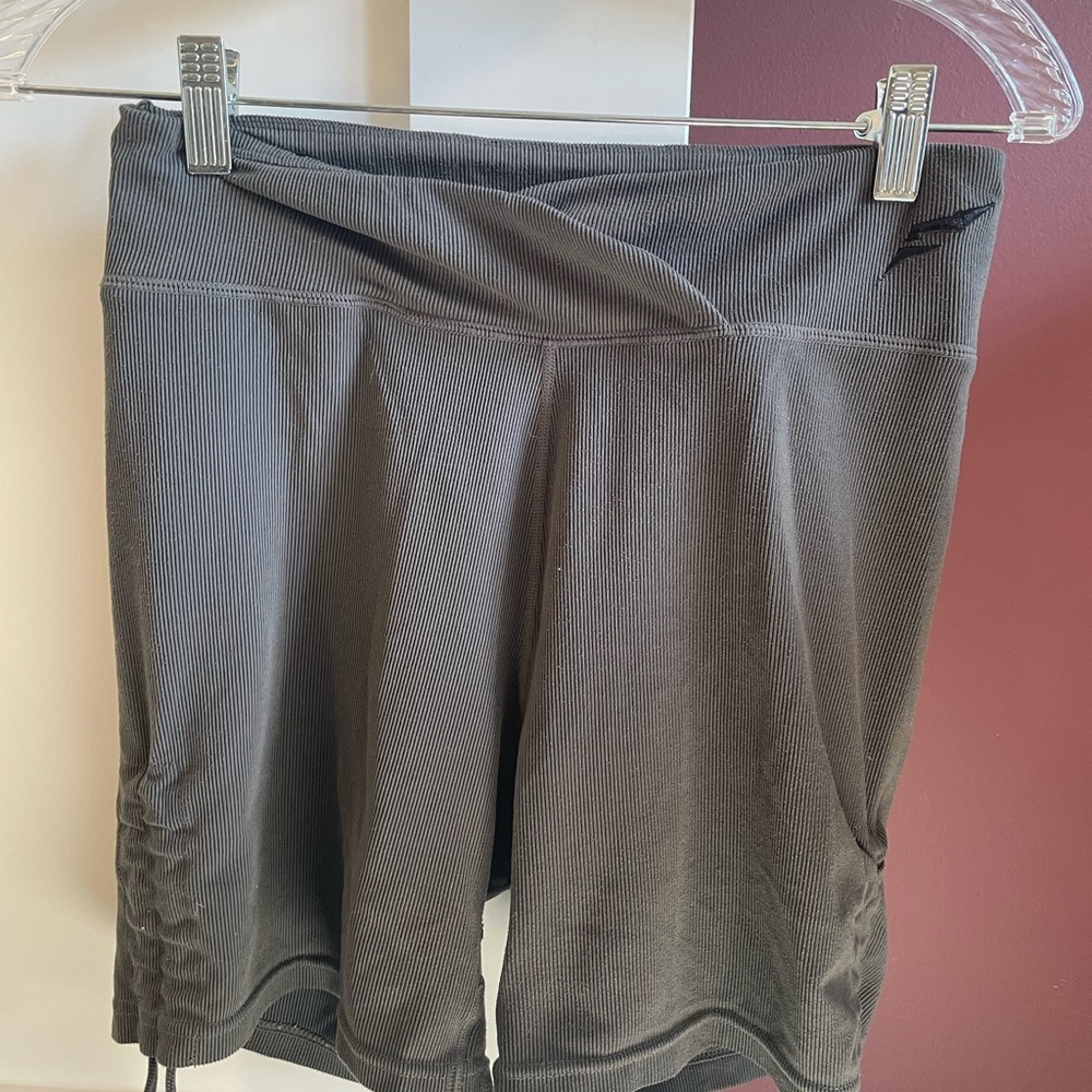 Flag Nor Fail Women's Slate Black Ribbed Athletic Shorts
